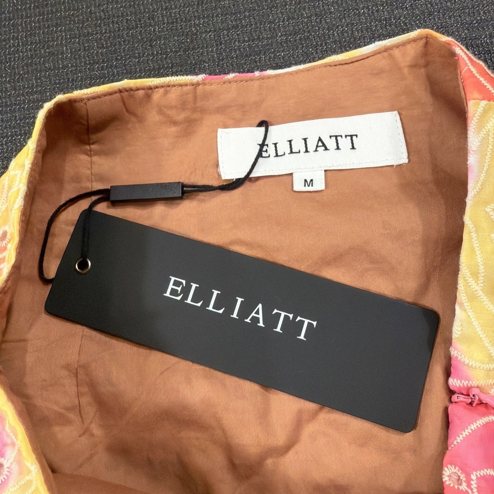 New Elliatt‎ Cowra Set Pink & Yellow Eye-lit Floral Skirt Set Size Medium - Picture 5 of 12